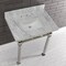 Kingston Brass KVPB30MSQ6 30-Inch Carrara Marble Console Sink, Marble White/Polished Nickel KVPB30MSQ6 - alternate 6